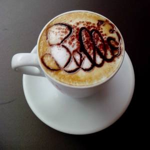 Espressino with 'coffee art'