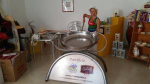 This large pan is used at festivals to make fresh pasta dishes