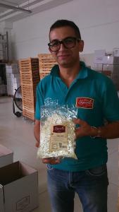 Vito proudly showing off his pasta