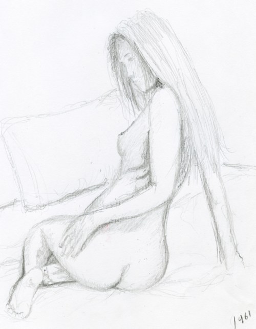 Alfredo Passante's first nude drawing which he did at the age of 9